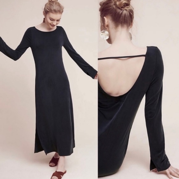NWOT Anthropologie Eri + Ali Amelie Long Sleeve Maxi Dress - Picture 1 of 11